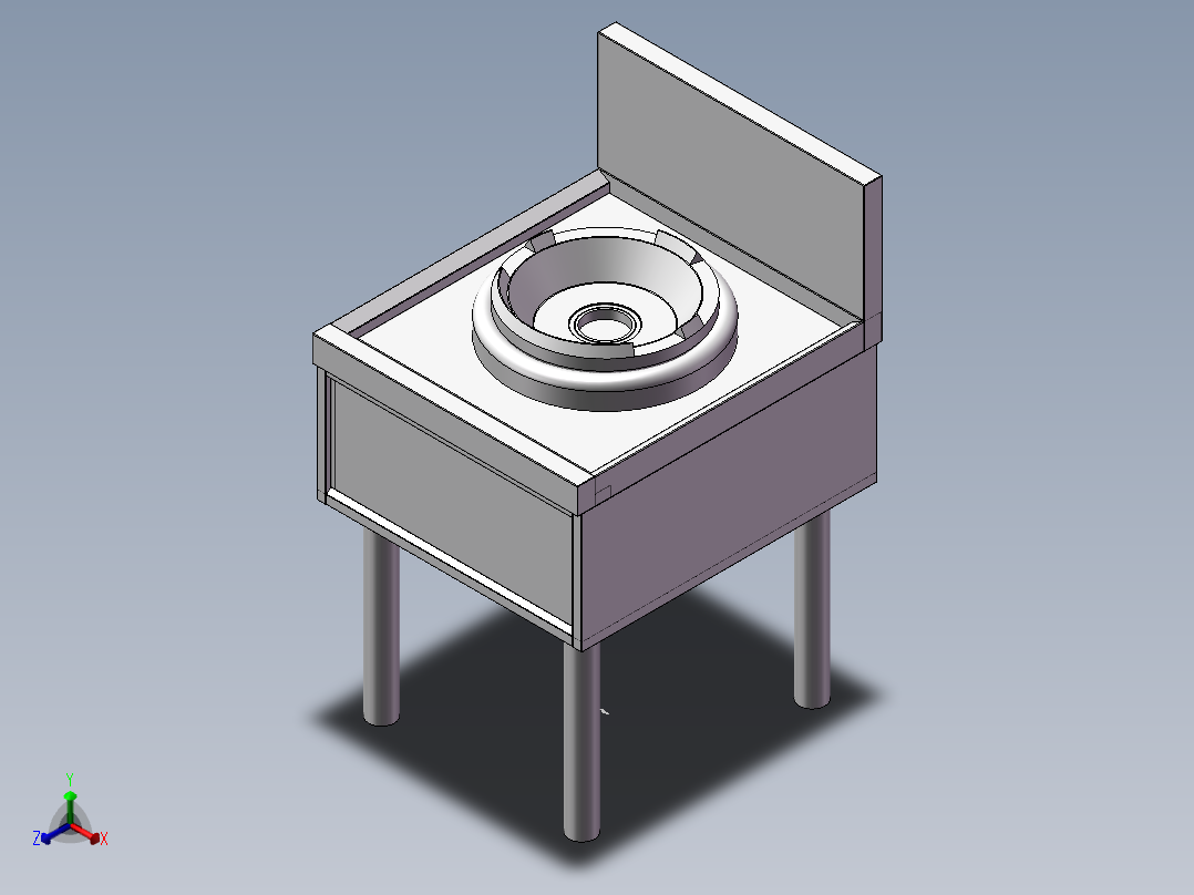 猛火灶正等轴测图