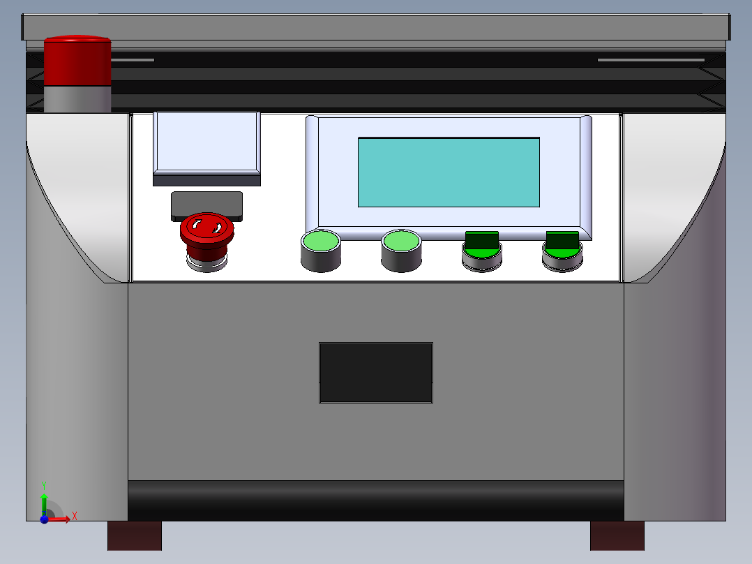 智能物流仓库前视图