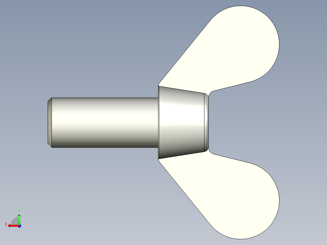 带耳螺钉-DIN_316_Wing_screws_16x2x35-29-24_73_6.4_38.4_16.stp后视图