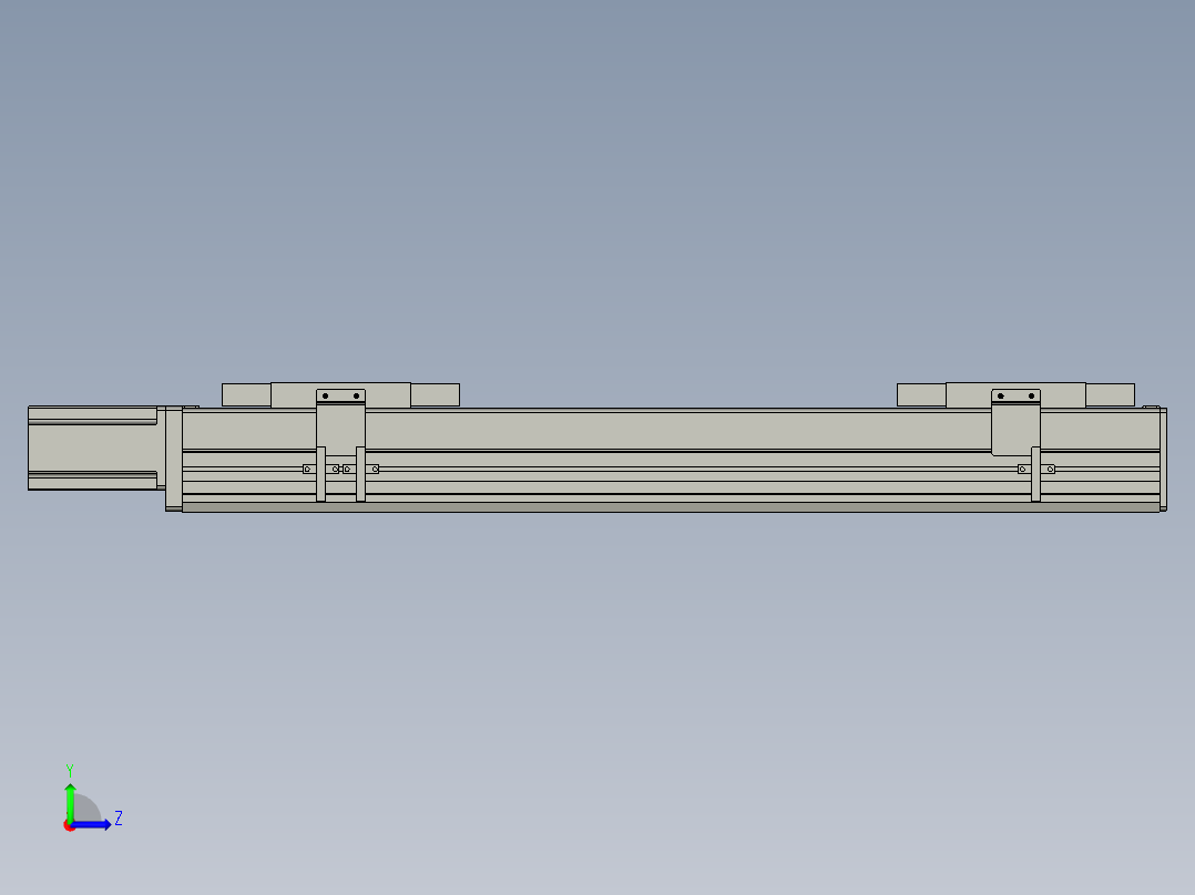 直线模组WG-LHC12-S450-M设计图纸左视图