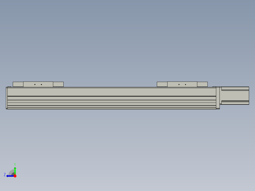 直线模组WG-LHC12-S450-M设计图纸右视图