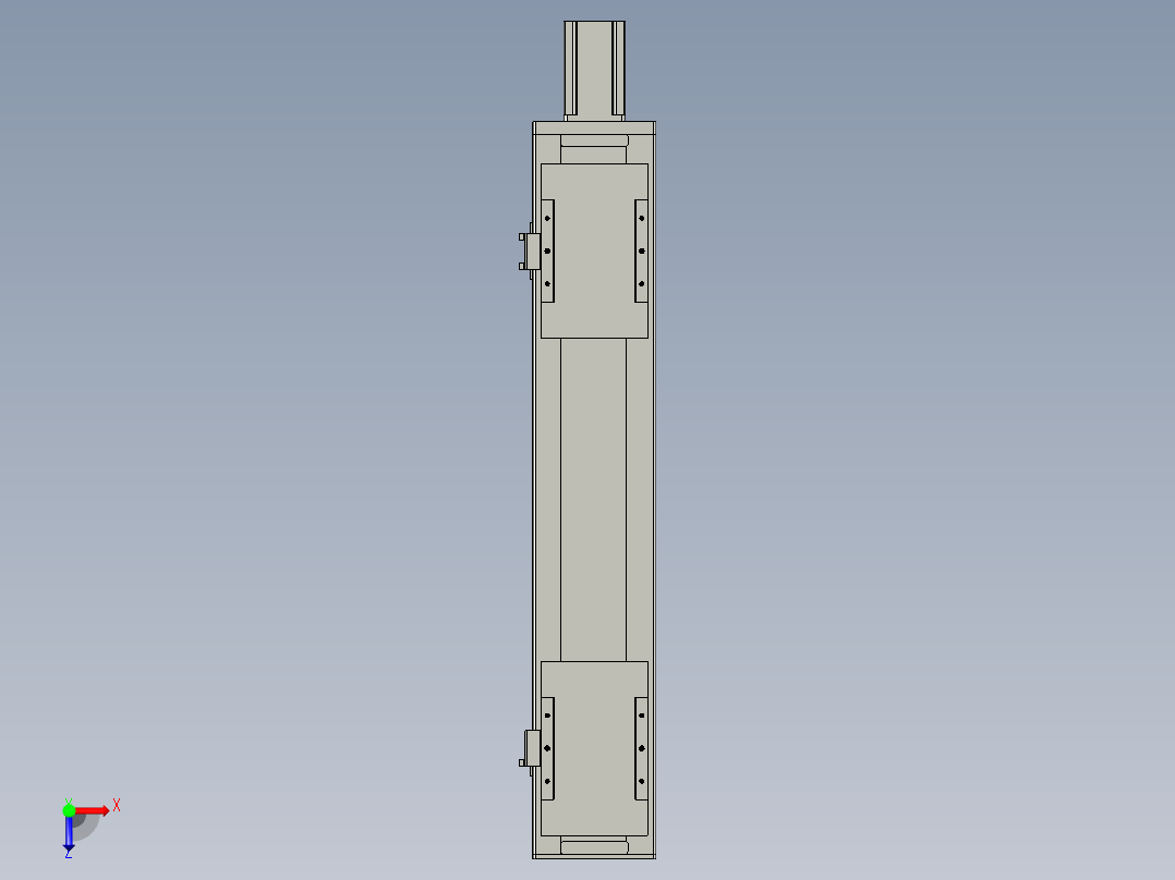 直线模组WG-LHC12-S450-M设计图纸俯视图