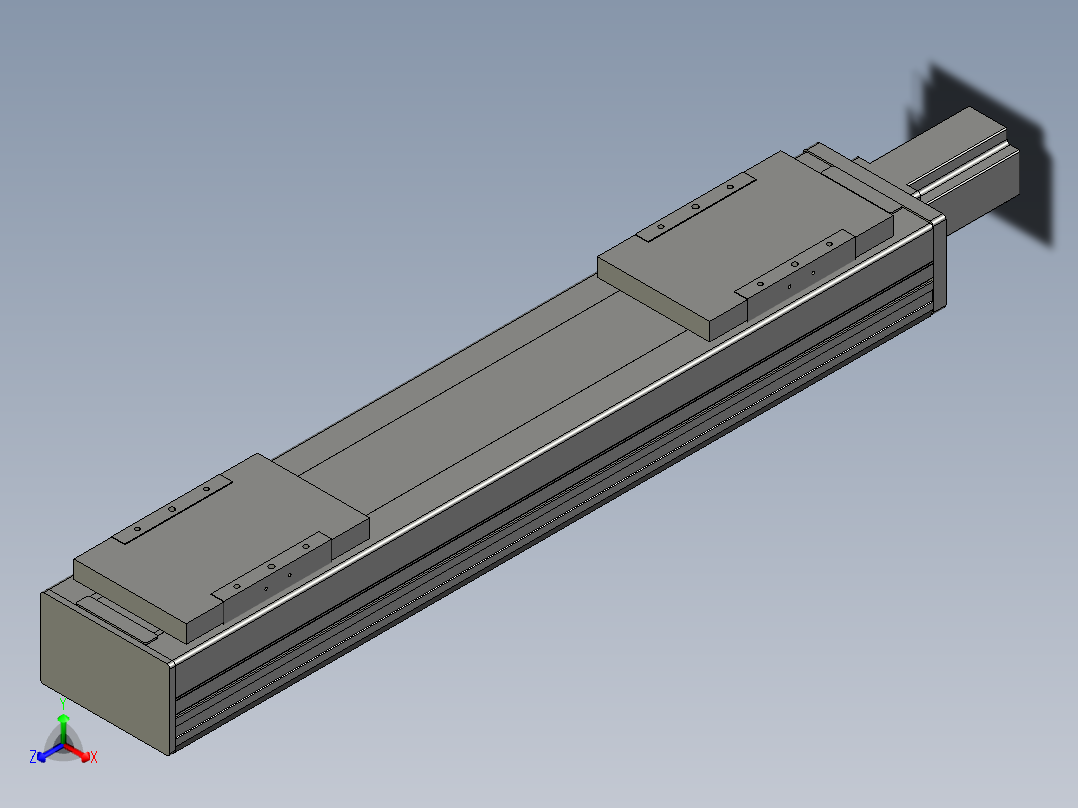 直线模组WG-LHC12-S450-M设计图纸正等轴测图