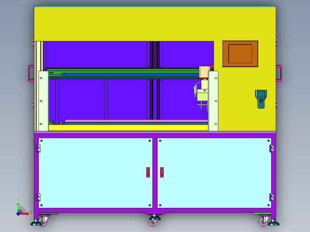 大型全自动电子线路板焊锡机前视图