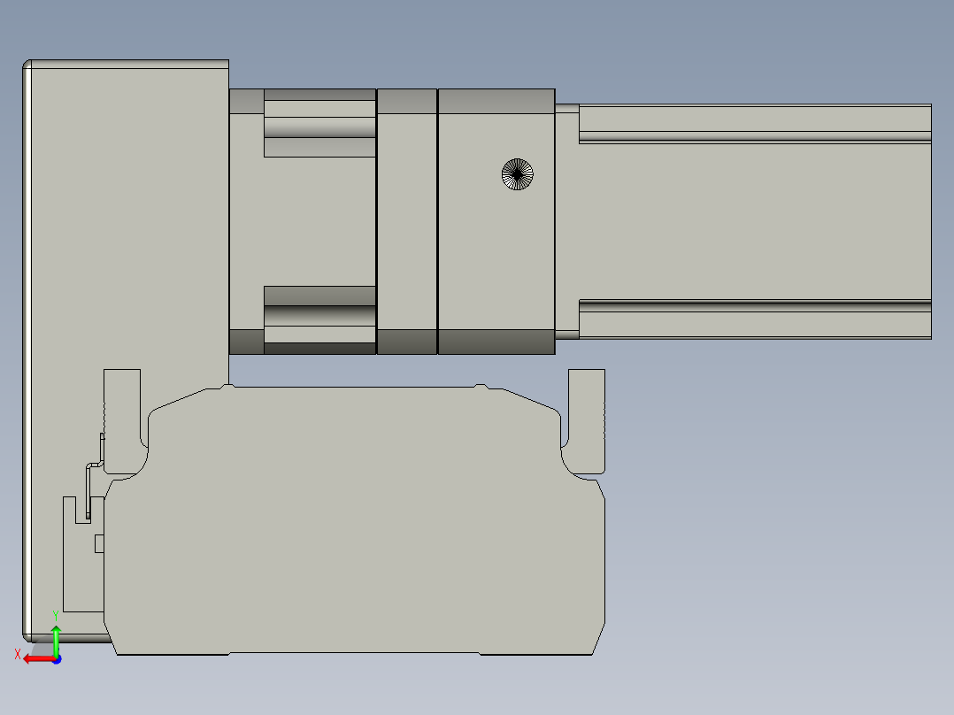 直线模组LHB17-L40-S750-RU设计图纸后视图