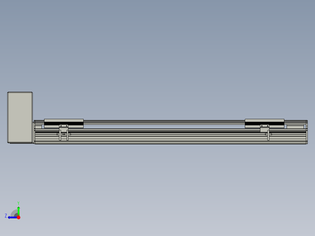 直线模组LHB17-L40-S750-RU设计图纸右视图