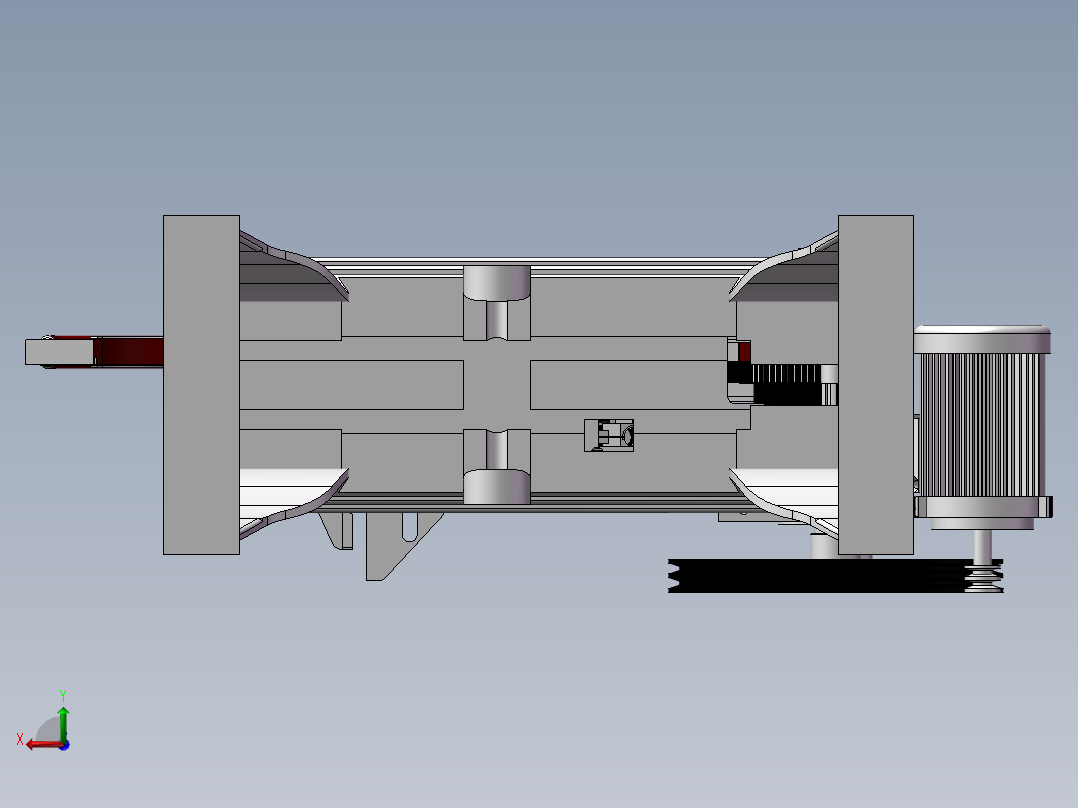 小型锯床后视图