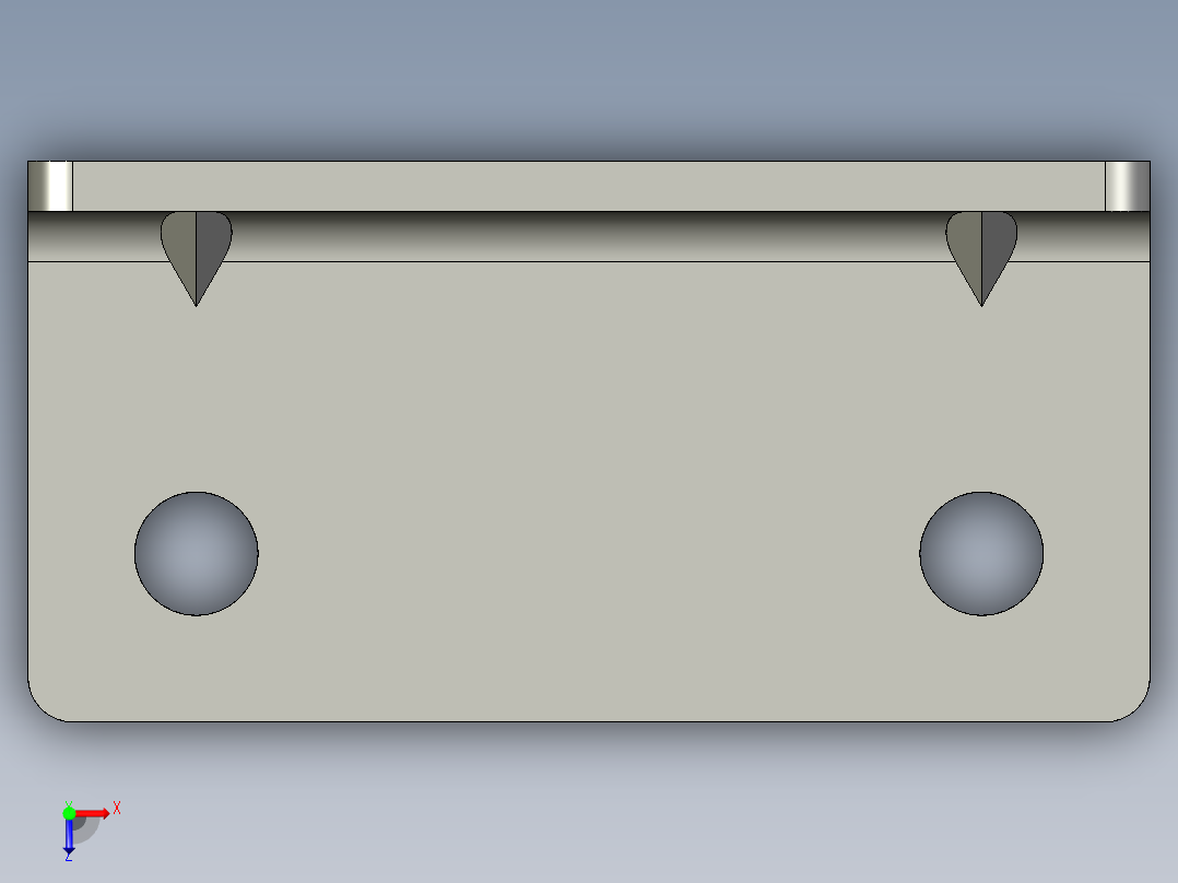 支架AST-1-3D多系列多零件图纸模型俯视图