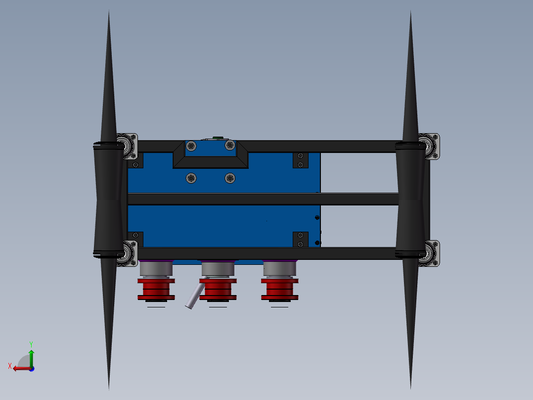 悬浮抽水机后视图