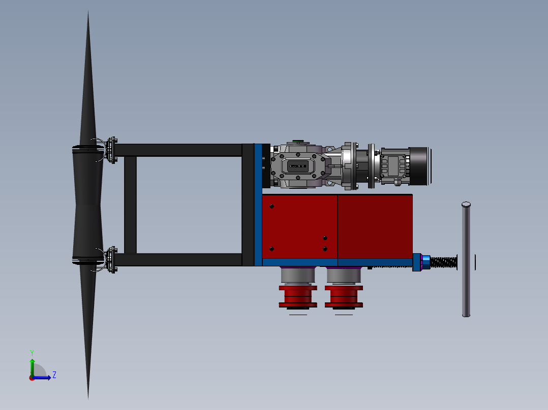 悬浮抽水机左视图