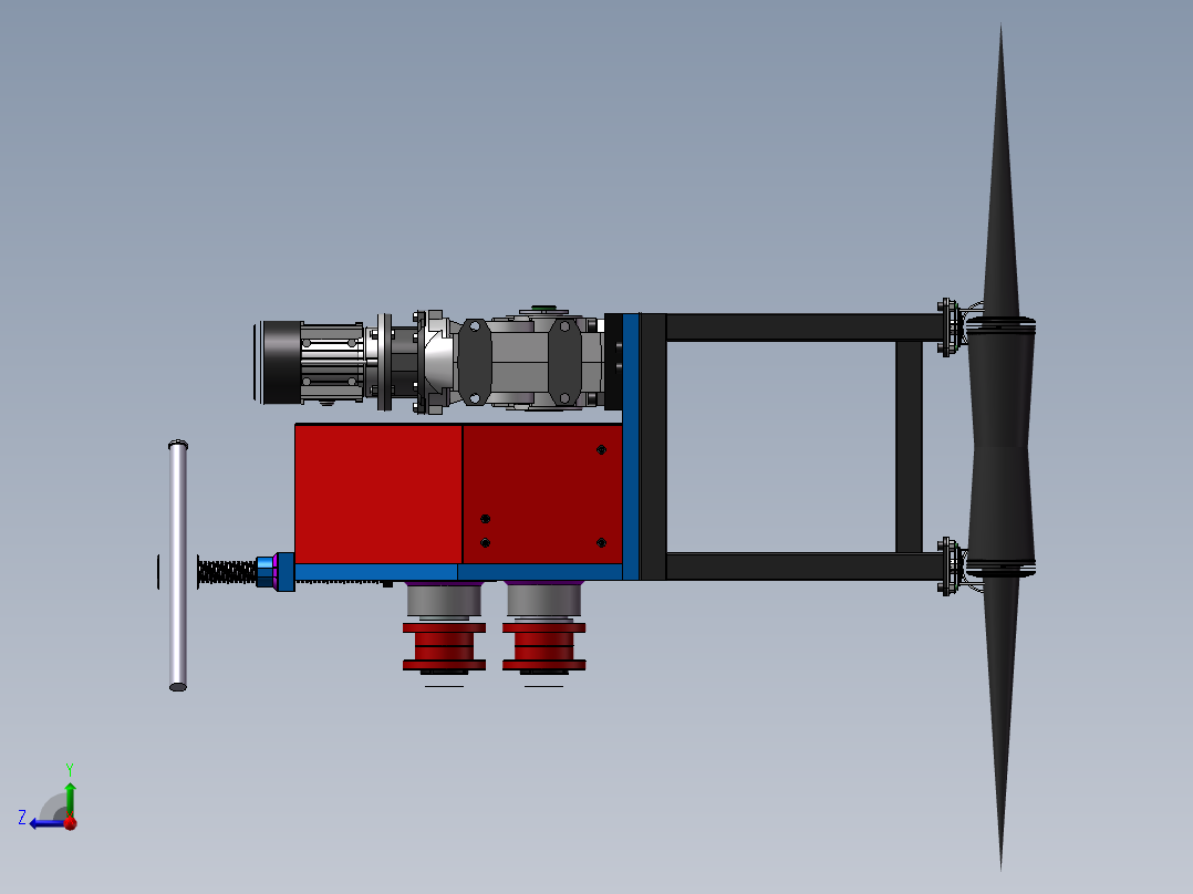 悬浮抽水机右视图