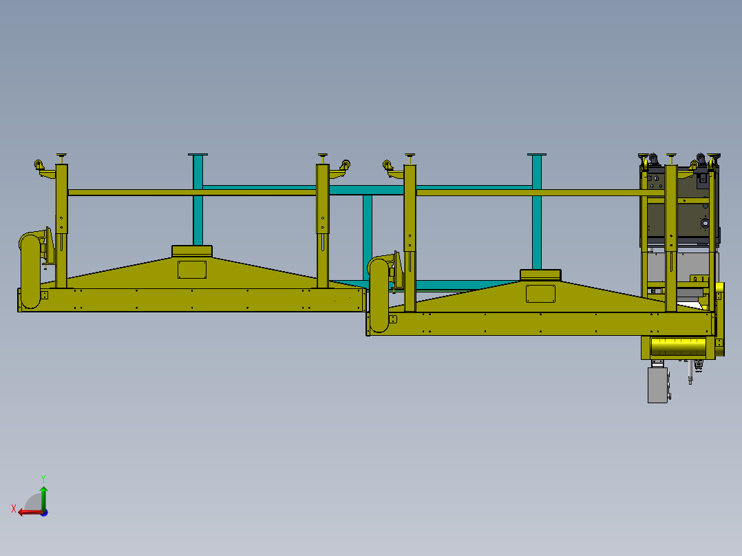数据线标签加工生产线sw17后视图