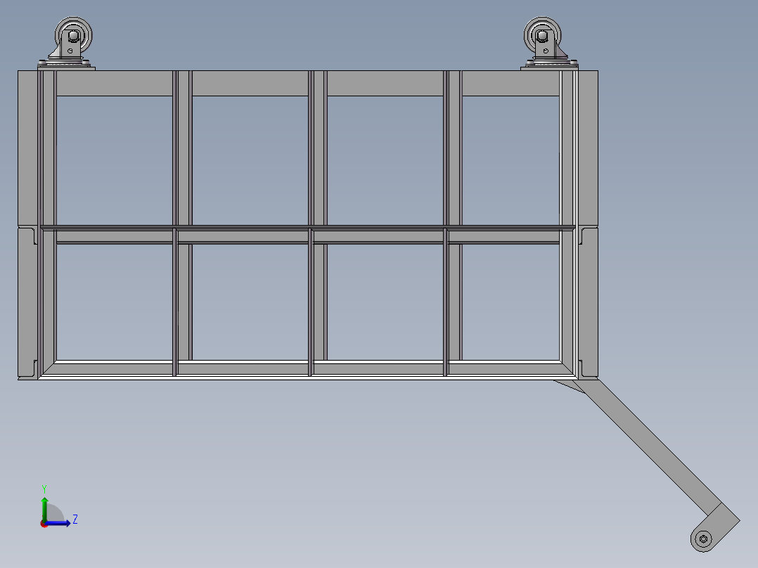 运货手推车左视图