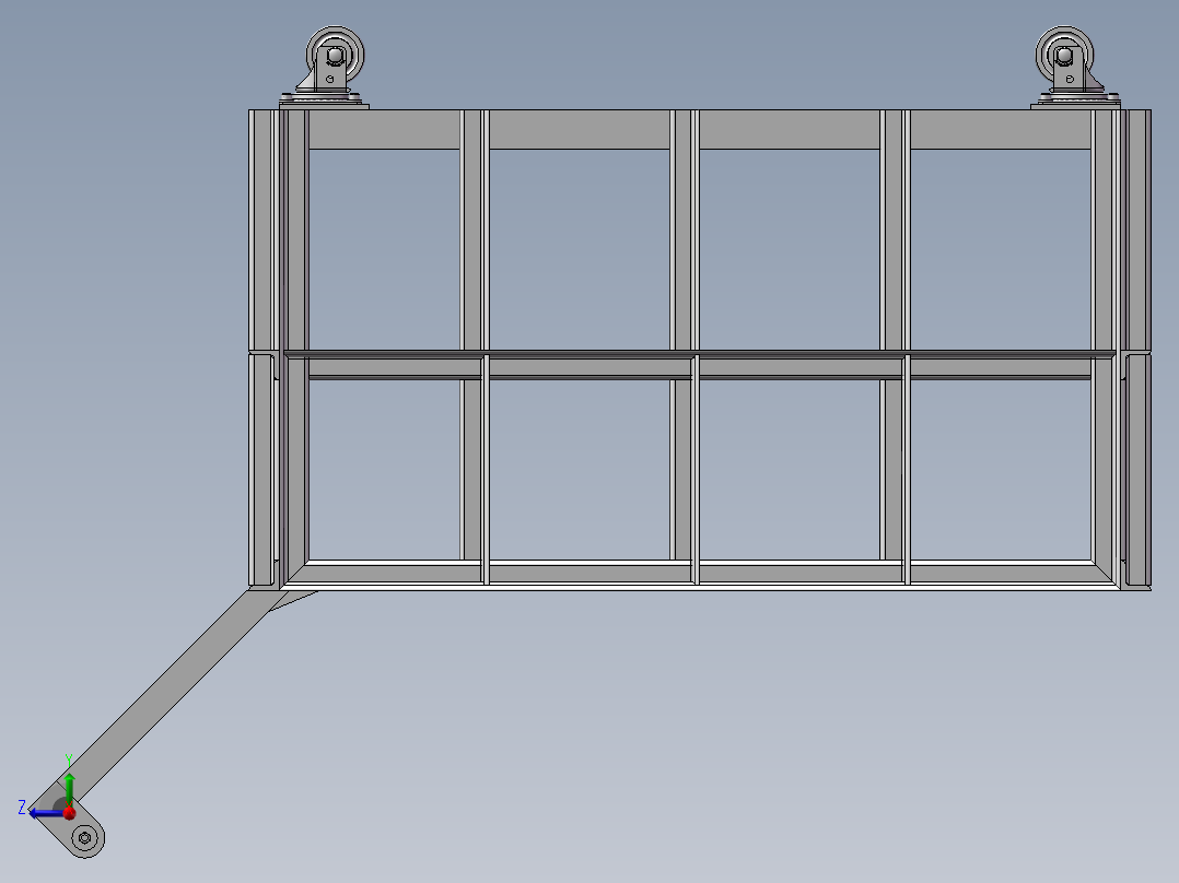 运货手推车右视图