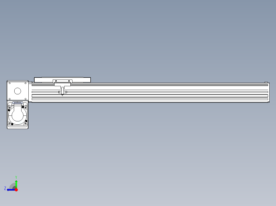 同步带全封闭直线模组TPA-HCB-120D-90-L500-LP-C-P40-N3右视图