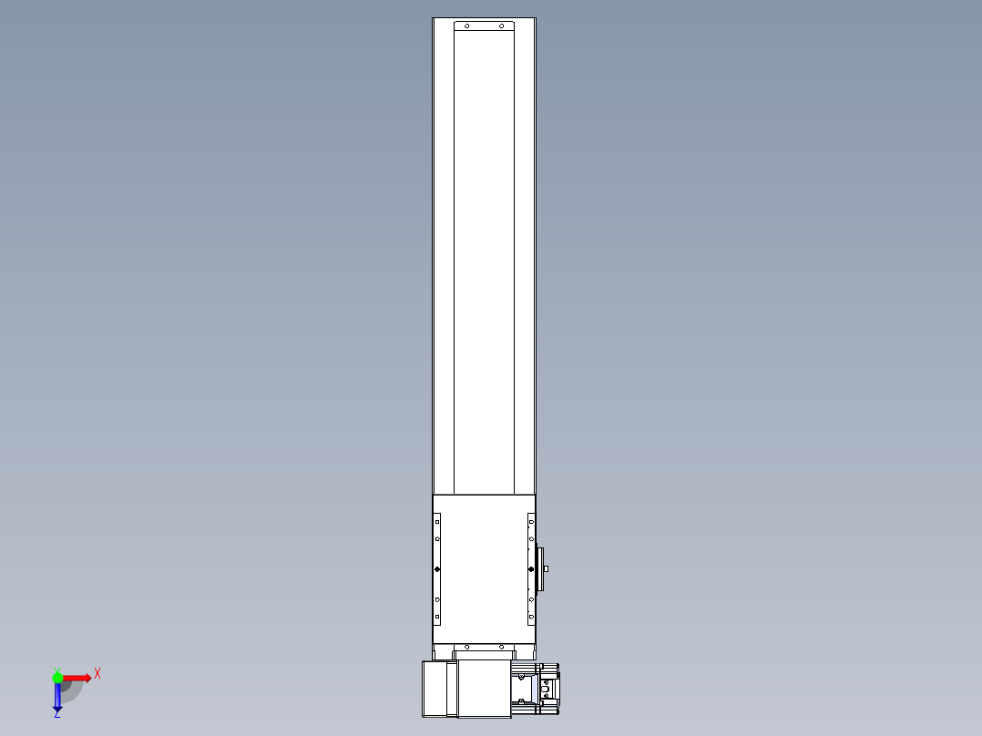 同步带全封闭直线模组TPA-HCB-120D-90-L500-LP-C-P40-N3俯视图