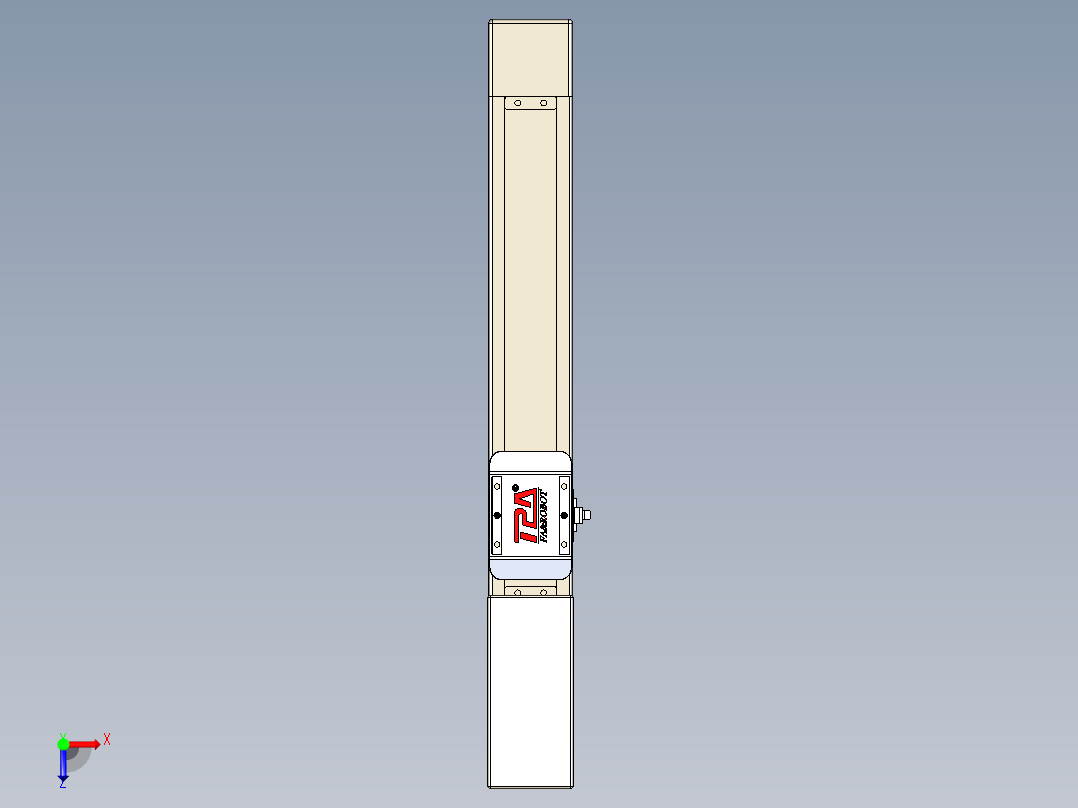 同步带全封闭直线模组TPA-HCB-65S-90-L250-M-Y-P10-N3俯视图