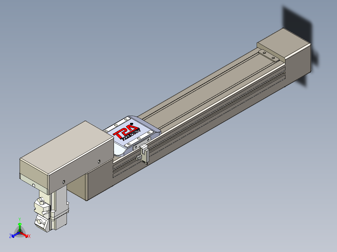 同步带全封闭直线模组TPA-HCB-65S-90-L250-M-Y-P10-N3正等轴测图