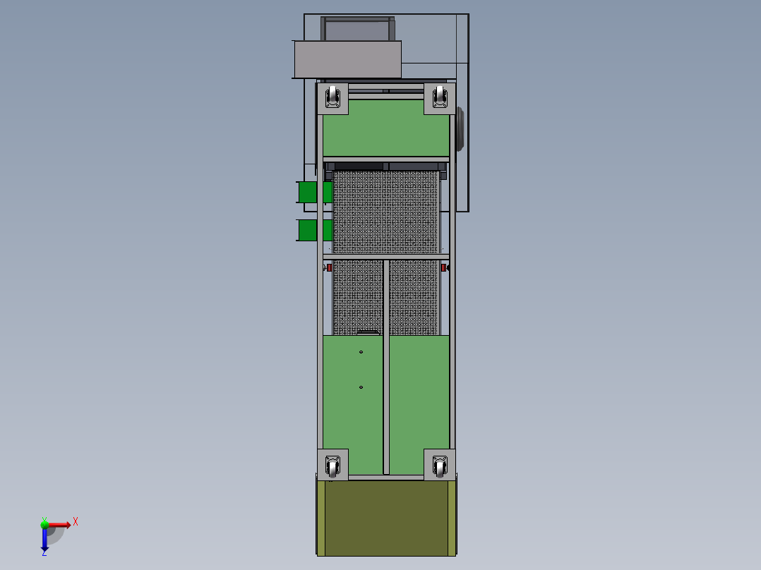 Q231-往复式振动筛设计【三维SolidWorks】俯视图