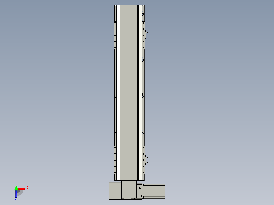 直线模组LHB17-L40-S650-LD设计图纸俯视图