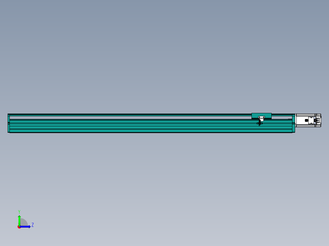 东锦丝杆传动-直线滑台模组DH100-C-L10-S1050-BC-O400W-C3左视图