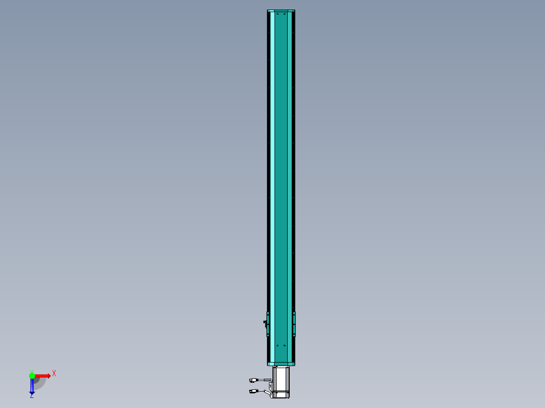 东锦丝杆传动-直线滑台模组DH100-C-L10-S1050-BC-O400W-C3俯视图