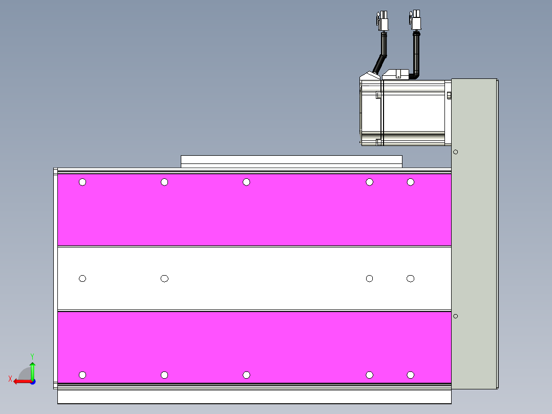 VF丝杆传动-一般环境VF27-Lxx-C-S100-BR-ZP75-D3后视图