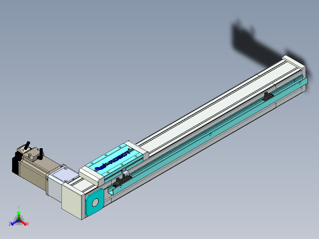 欧规系列-LB6A-L130-S450-BR-ZP40-C3正等轴测图