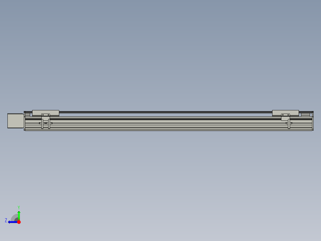 直线模组WG-LHB12-S950-R(B)设计图纸右视图