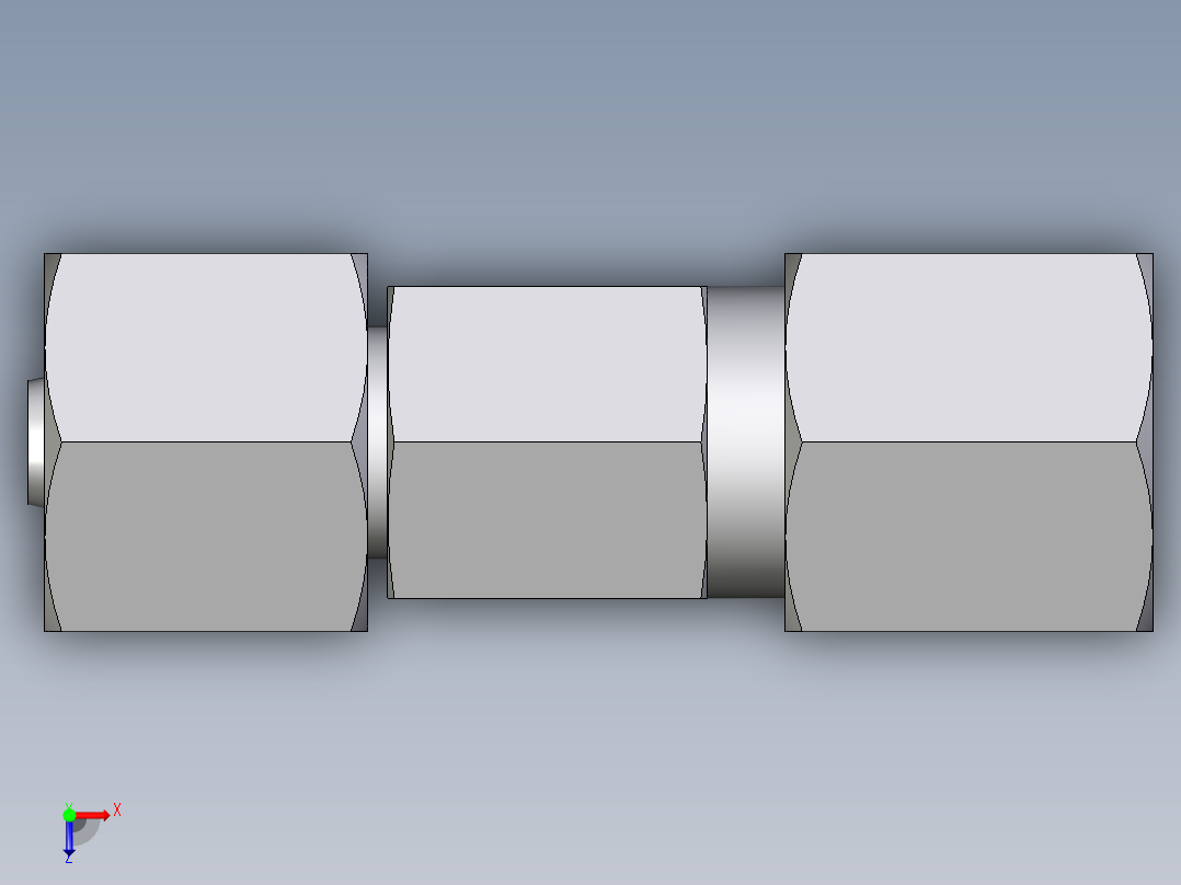 卡套式工业通用硬管接头EO_Distance_piece_adapter_DA06SCF俯视图
