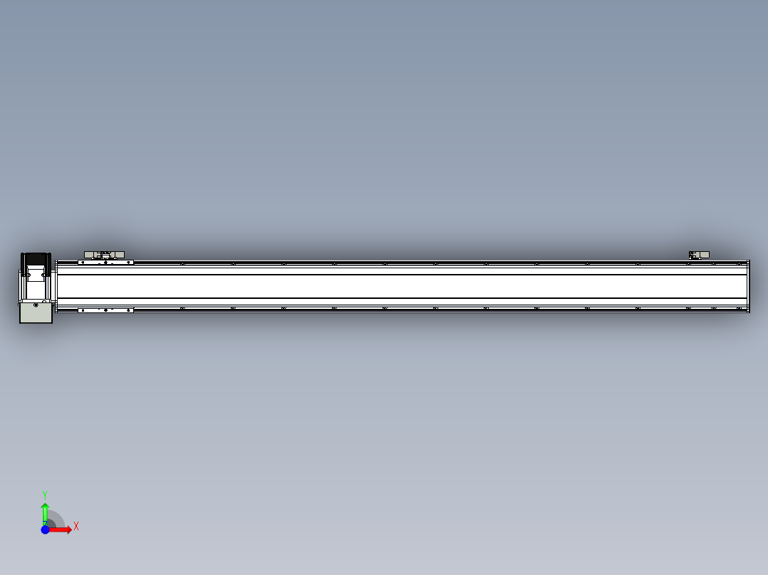 同步带滑台-半封闭B10H-L45-S1150-LU-P40-D3前视图