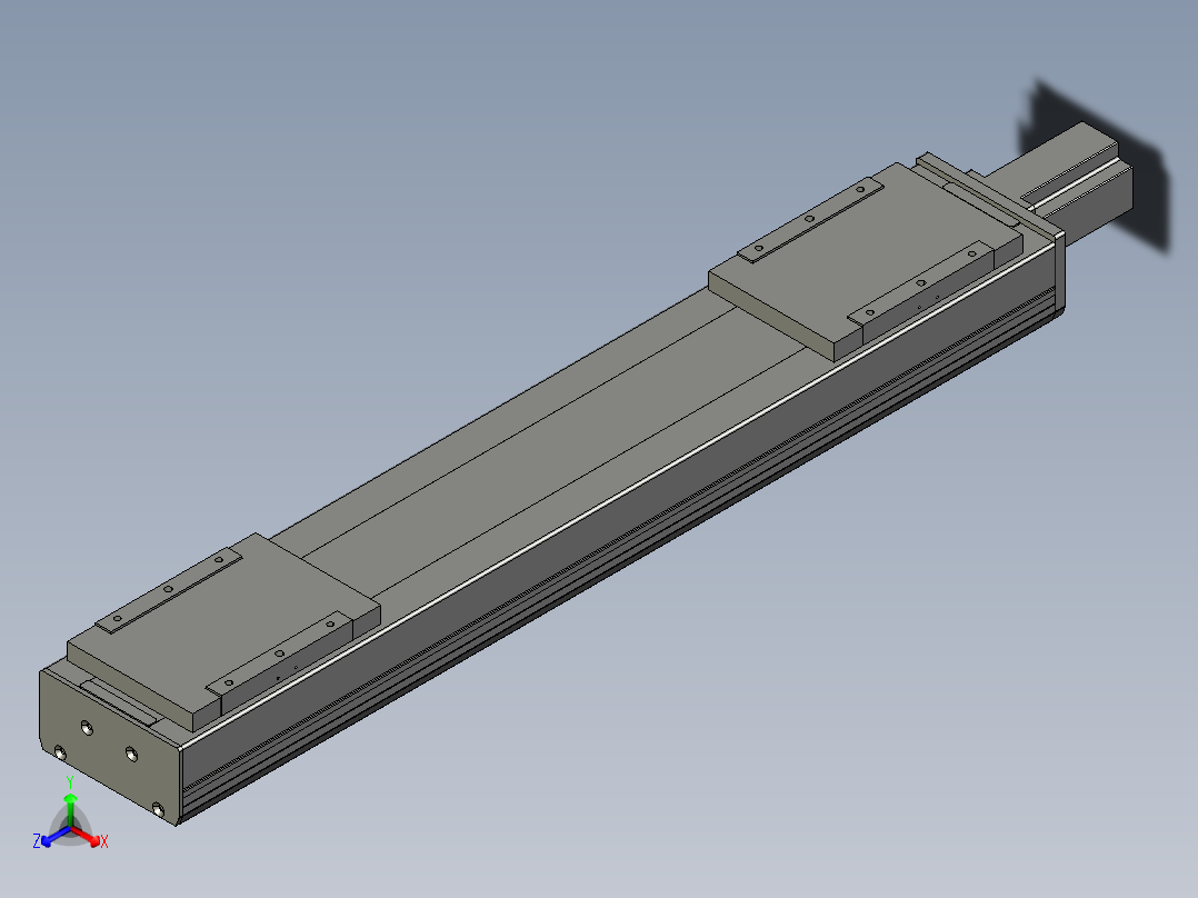 直线模组LHC17-S750-M设计图纸正等轴测图