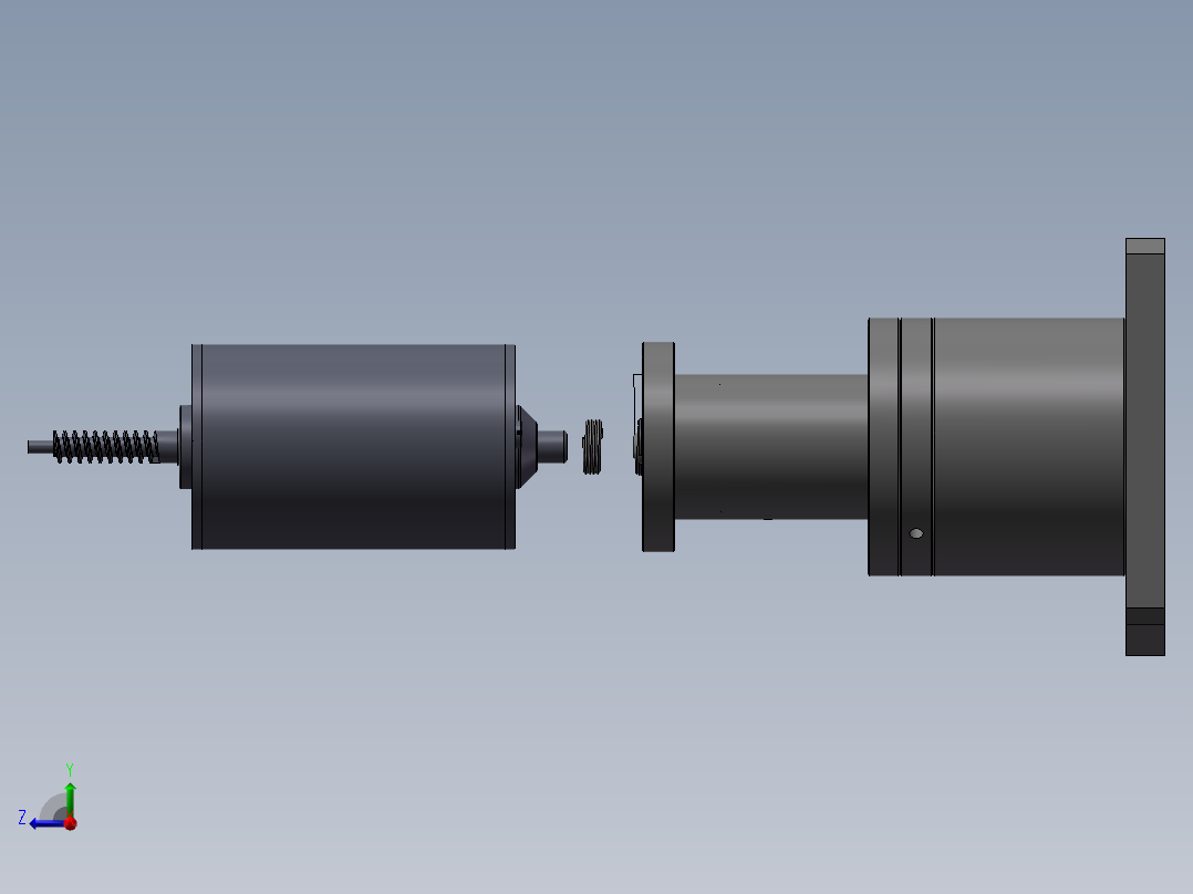 马达轴心刹車片涂油机构_含涡杆轴心马达右视图
