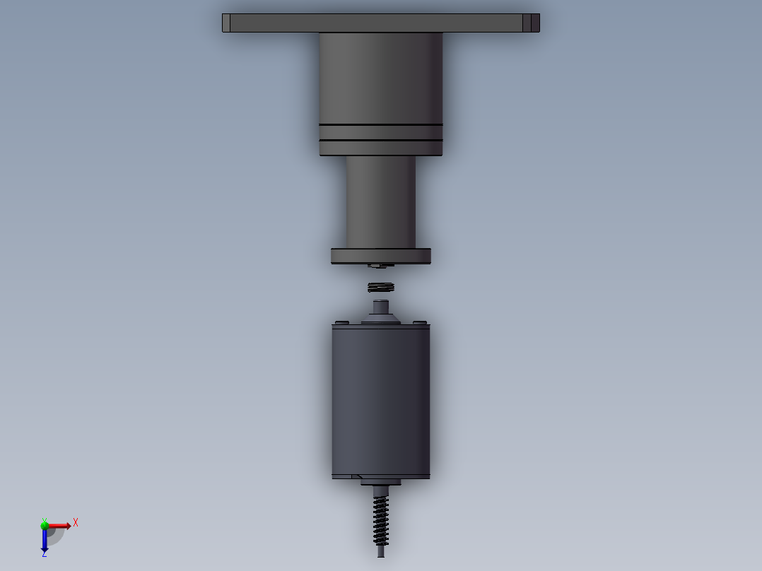 马达轴心刹車片涂油机构_含涡杆轴心马达俯视图