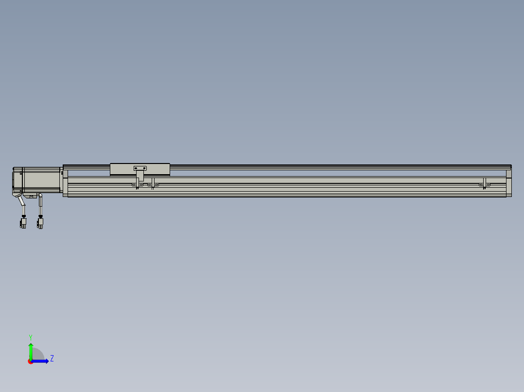 东锦丝杆传动-直线滑台模组DH135-C-L10-S750-BC-P400W-C3左视图