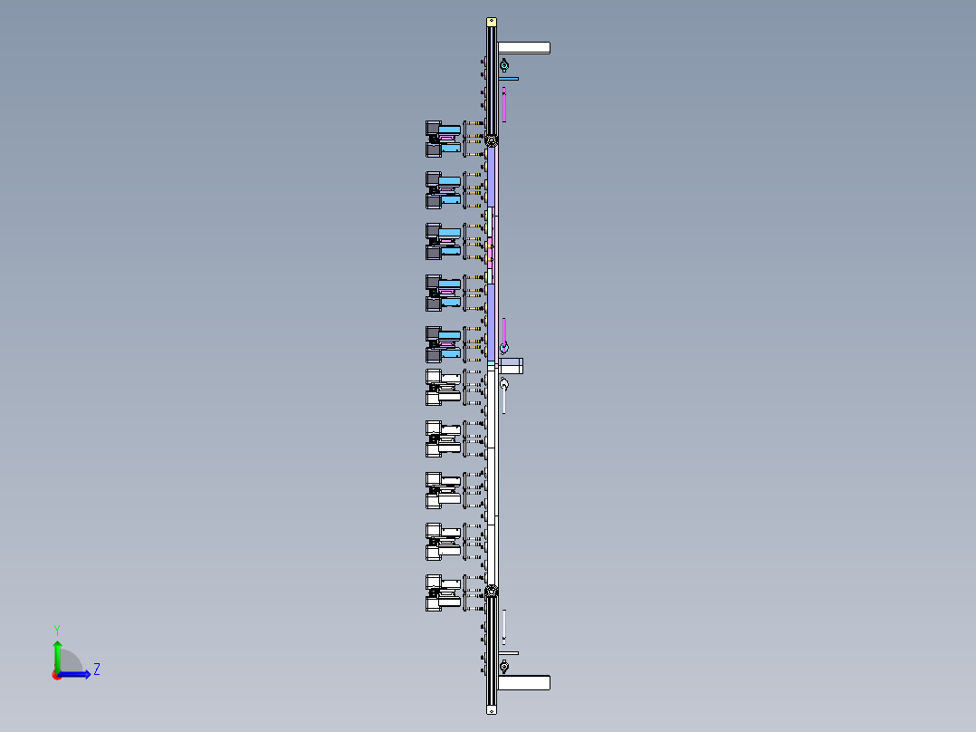 全自动多头高效点胶组装机左视图