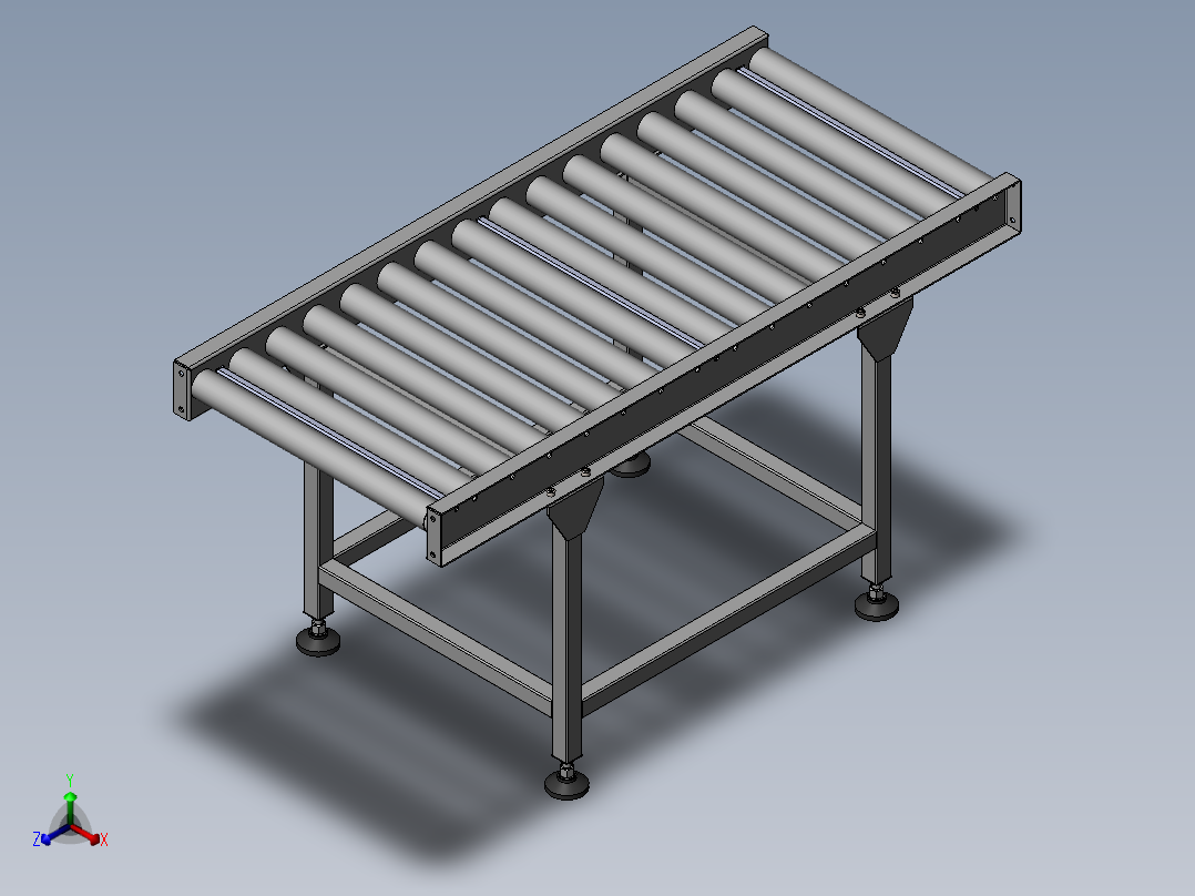 滚筒输送机 (13)正等轴测图
