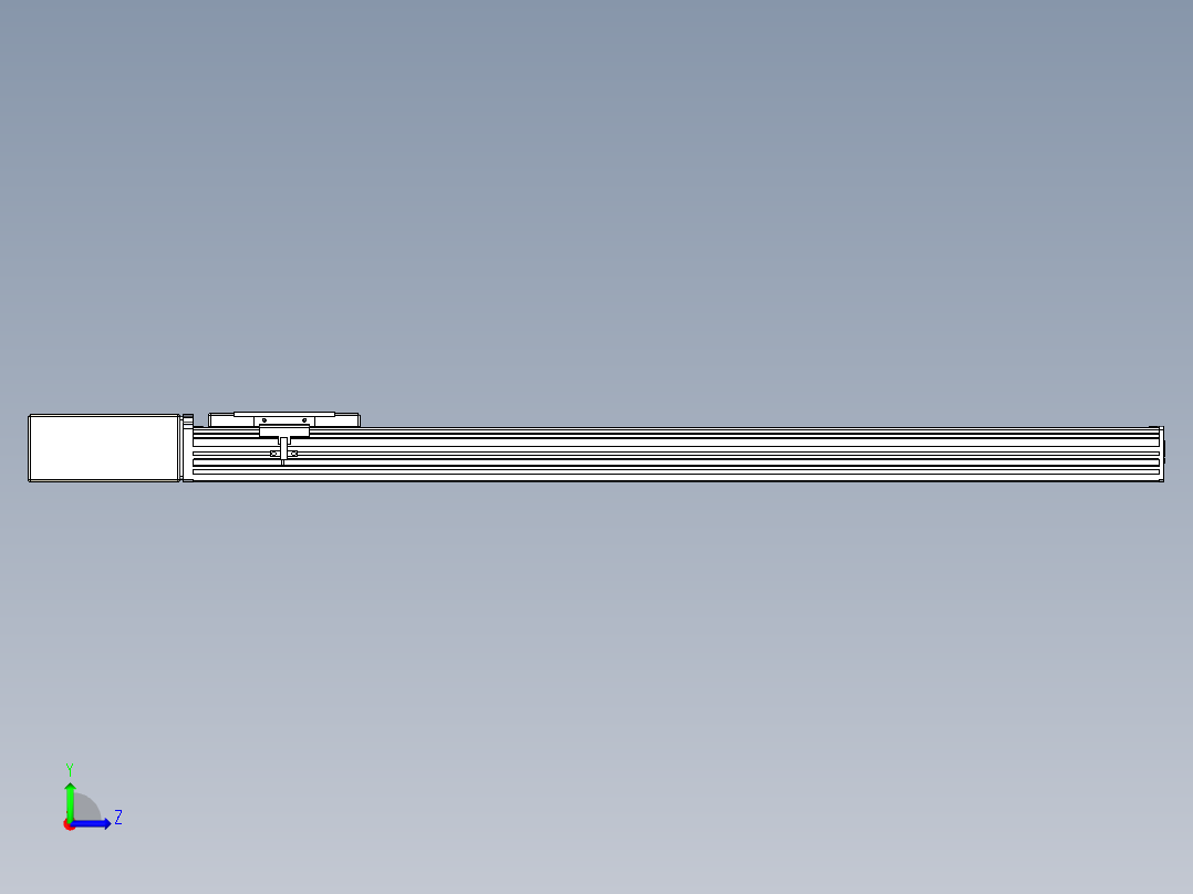 同步带全封闭直线模组TPA-HCB-110D-90-L750-MR-C-P40-N3左视图