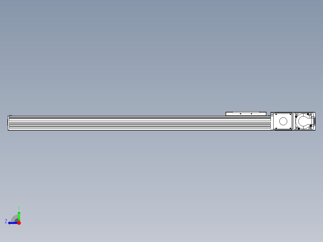 同步带全封闭直线模组TPA-HCB-110D-90-L750-MR-C-P40-N3右视图