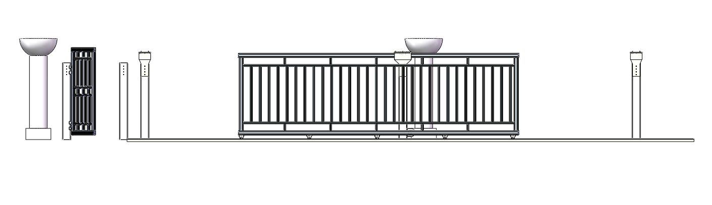 别墅院子电动大门