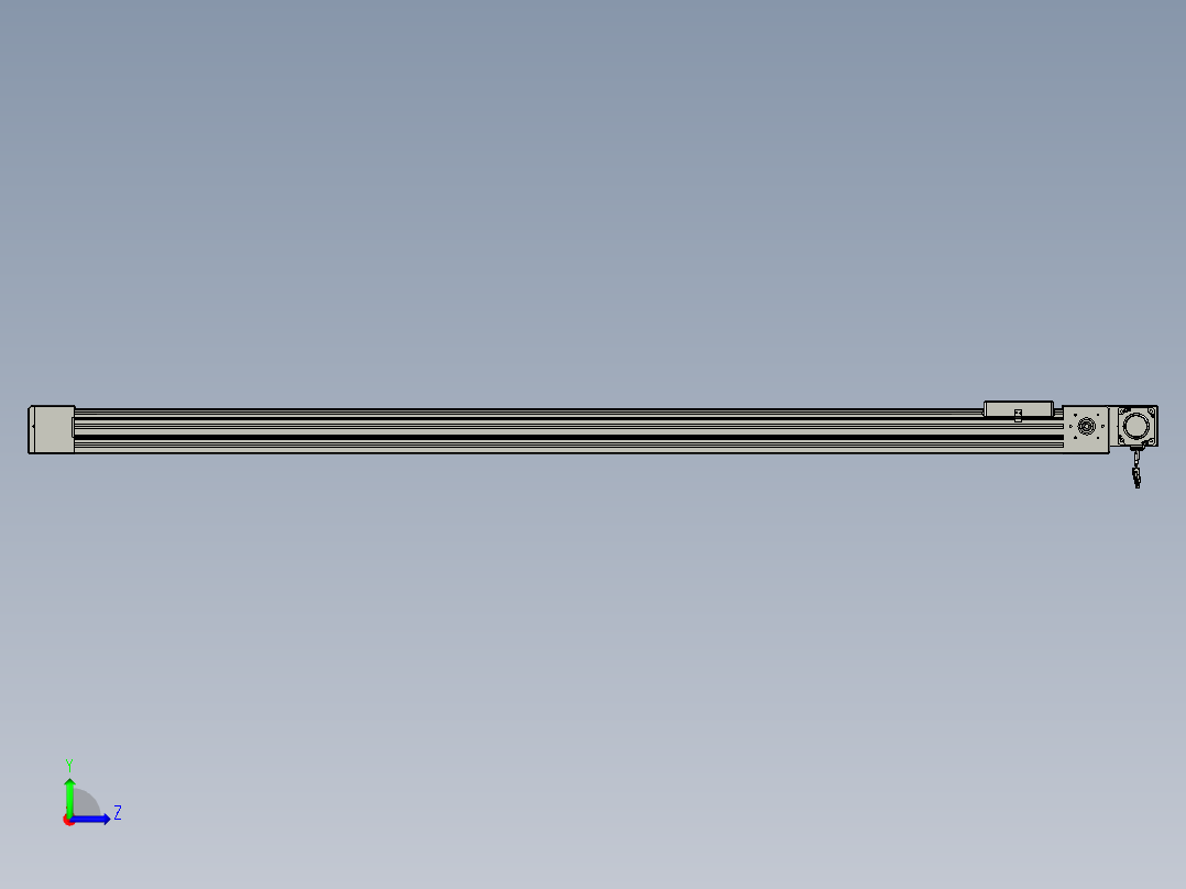 威洛博直线电机模组EB8-L100-S1950-BL-P75-MS3左视图
