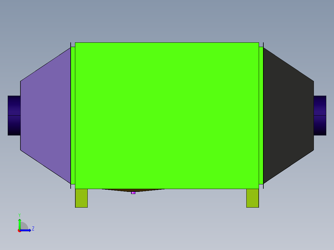 冷镦机热处理静电式油雾机左视图