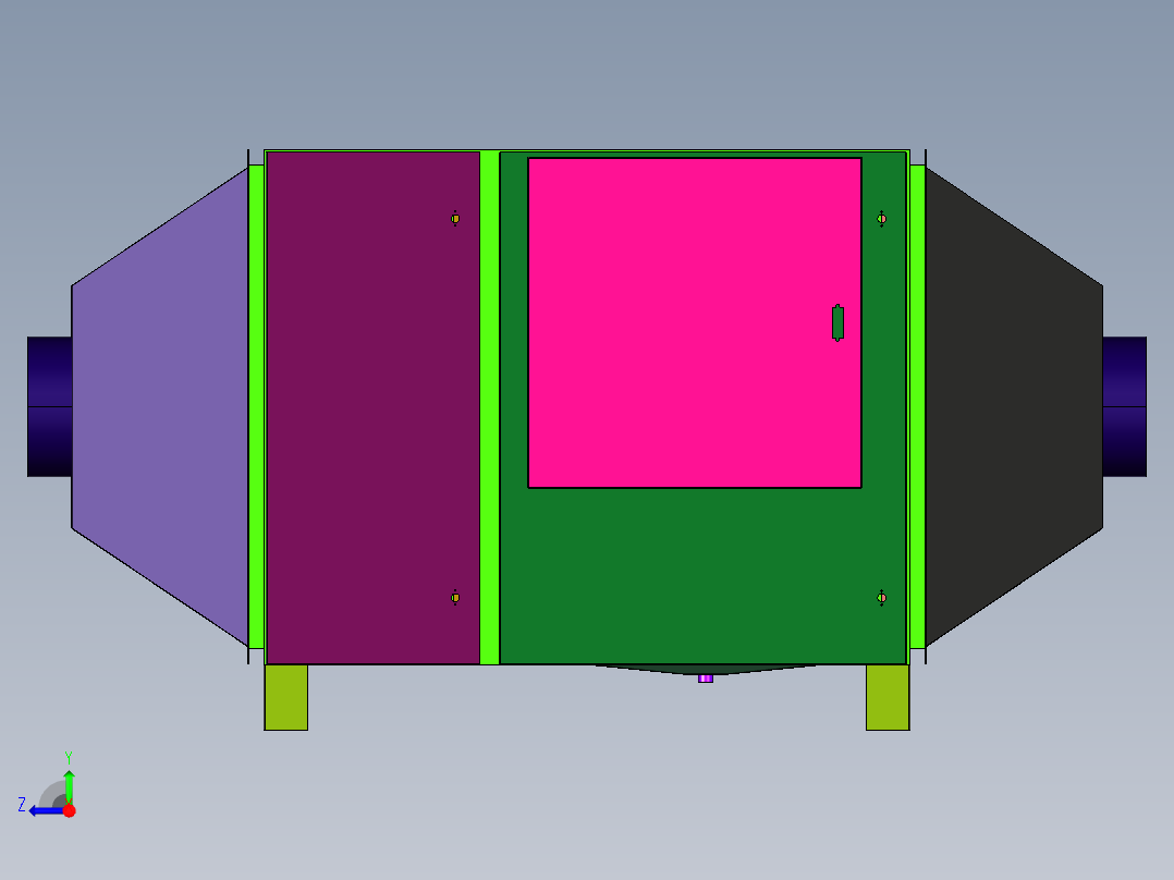 冷镦机热处理静电式油雾机右视图