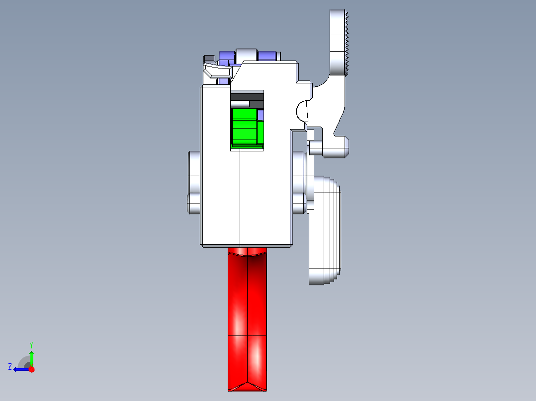 触发机构右视图
