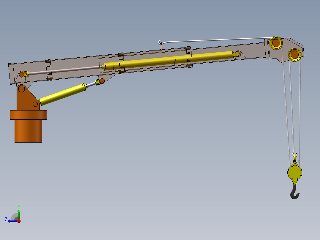 变幅旋转二级伸缩臂起重机652971