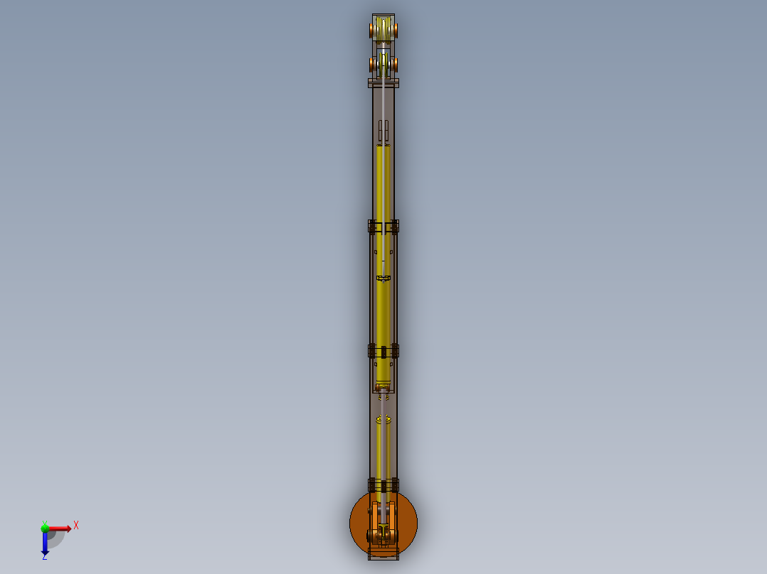 变幅旋转二级伸缩臂起重机652971俯视图