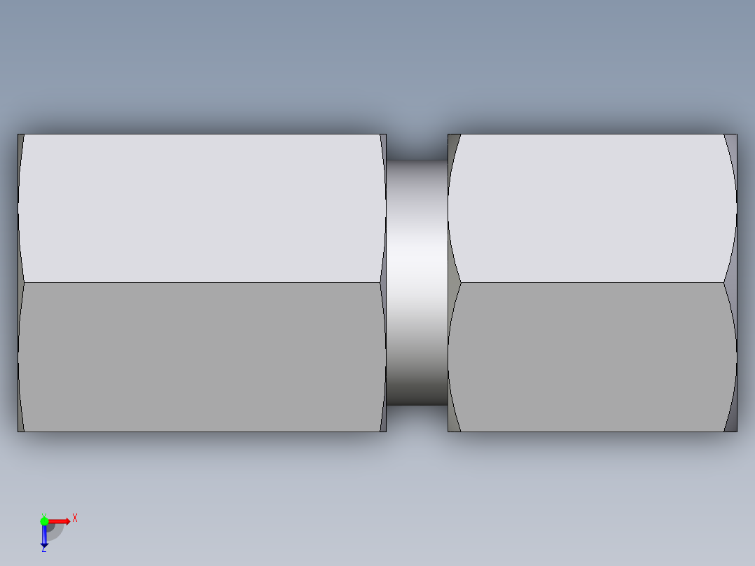 卡套式工业通用硬管接头EO_Swivel_connector_GAI06ZSMCF俯视图