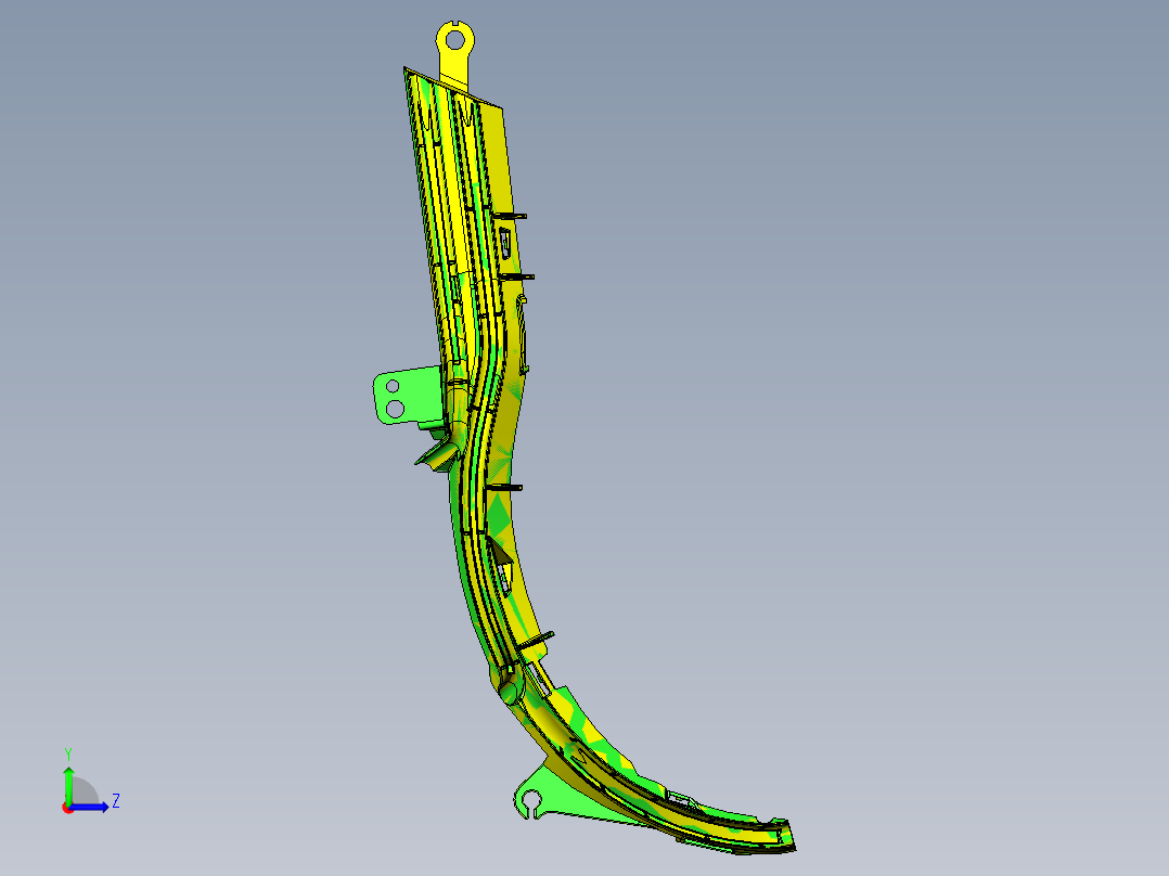 已经量产的车灯配件模具左视图