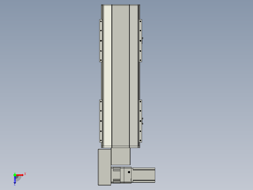 直线模组LHB21-L40-S400-BL设计图纸俯视图