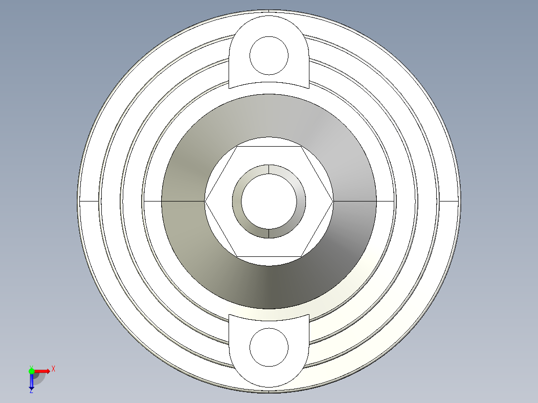 水平調整腳座LVF125-3D多系列多零件图纸模型俯视图